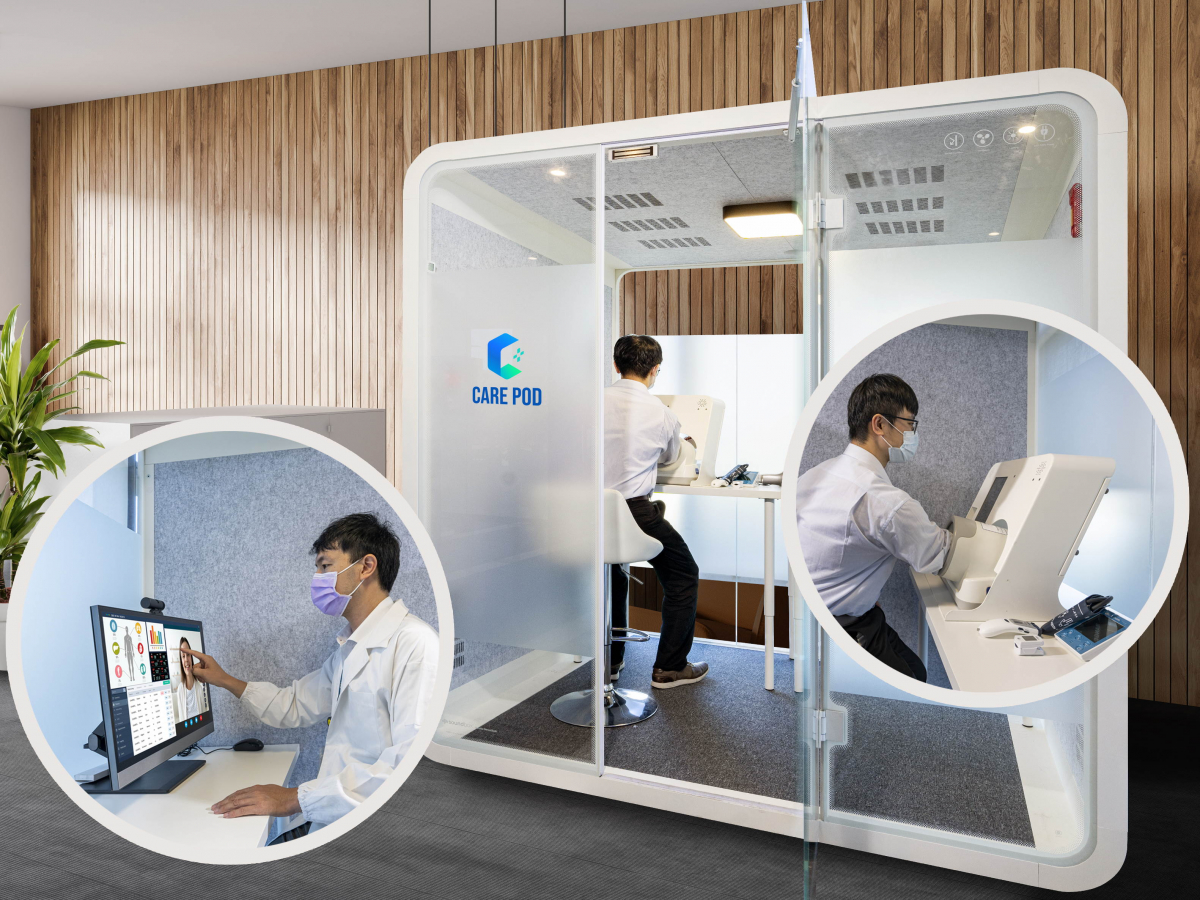 达擎于医疗科技展中展出＂远距诊疗舱＂，以因应医疗数字化及社会高龄化趋势下、复诊及慢性病患等族群对于远距看诊需求逐渐升高所推出的创新整合方案。多功能合一、高隐私性的远距诊疗舱可根据病患端与医师端的不同需求，提供弹性化及客制化功能，节省医生和病患的精力及时间