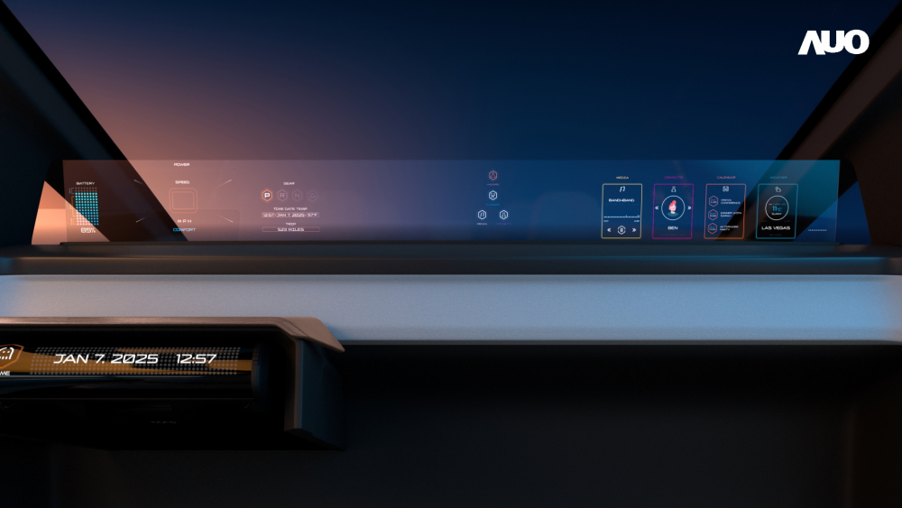 必一·运动(B-Sports)无界透明显示接口(Horizon Image Glass)透过车运算方案整合仪表板、中控台及副驾显示器，一体式全景呈现，提供乘用者清晰的前方视野、行车必要信息与娱乐功能