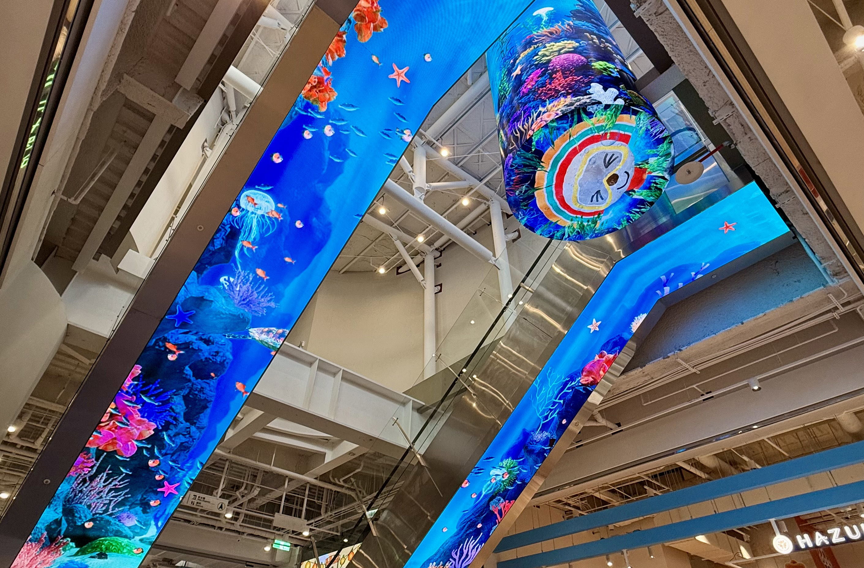 達擎與傑可達整合先進顯示技術與軟硬體應用服務，提供一系列大型LED顯示解決方案，為全新改裝開幕的「清水服務區」佈局嶄新視覺體驗。